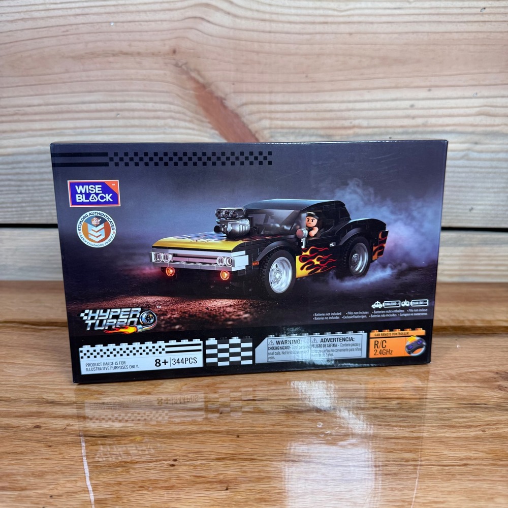 Wise Block Hyper Turbo Legend Flames RC Building Block Car Set 344 Pcs 388179